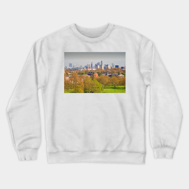 London Skyline Cityscape Primrose Hill Crewneck Sweatshirt by AndyEvansPhotos